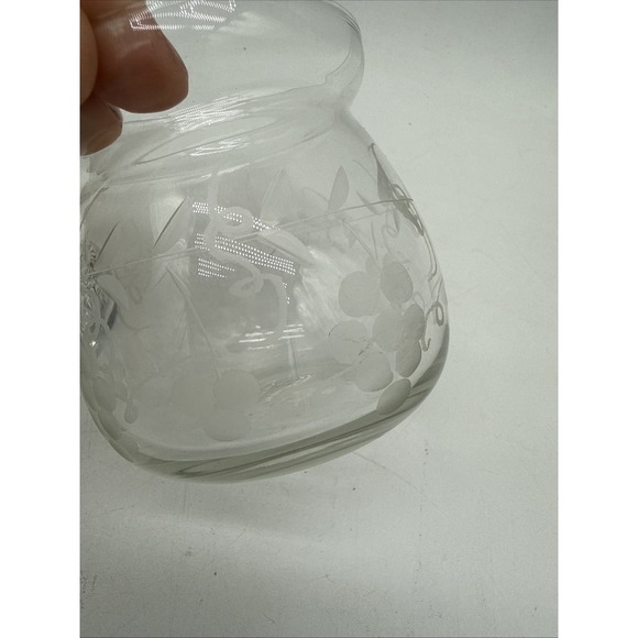 Vintage S Kirk & Son Repousse #20F Cut Glass Jam Jar Sterling Silver - Picture 4 of 7